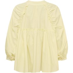Marta Du Chateau - MdcJoelle Skjorte m. rynkedetaljer Gul Onesize
