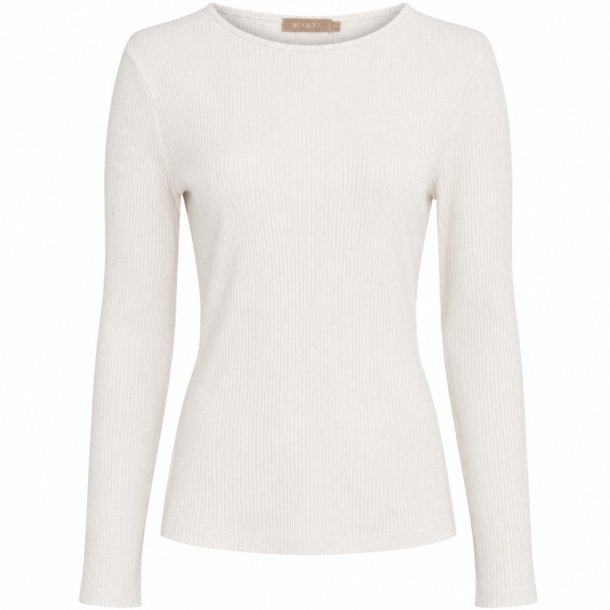 Marta Du Chateau - MdcLunara Lang�rmet Bluse - Hvid