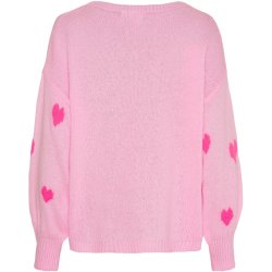 Marta Du Chateau - MdcClover Strik m. hjerteprint Pink