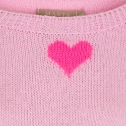 Marta Du Chateau - MdcClover Strik m. hjerteprint Pink