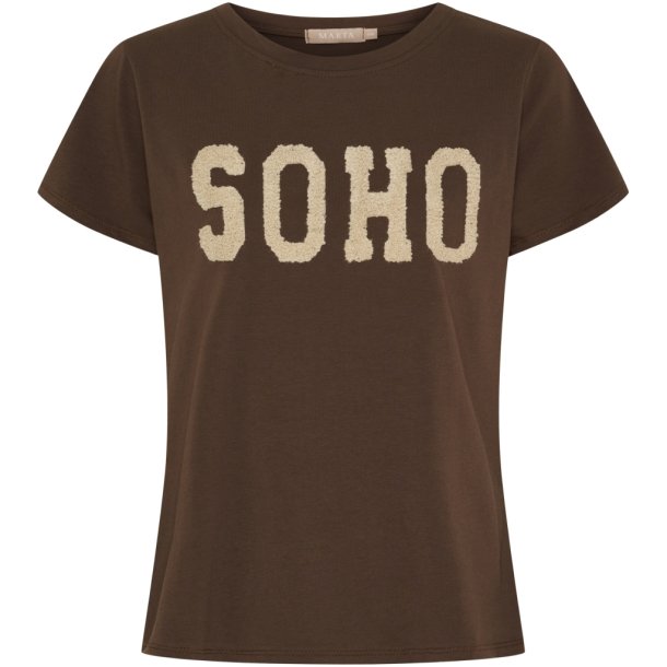 MDC - MdcHerdis T-Shirt "SOHO" Brun/Beige 90% bomuld, 10% elastan Flere strs.