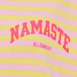 Marta Du Chateau - MdcIsabeau Bluse m. striber "Namaste" Gul/Pink 