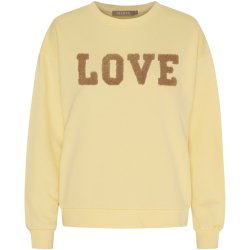 Marta Du Chateau - MdcJessa Sweatshirt - LOVE - Gul/Brun