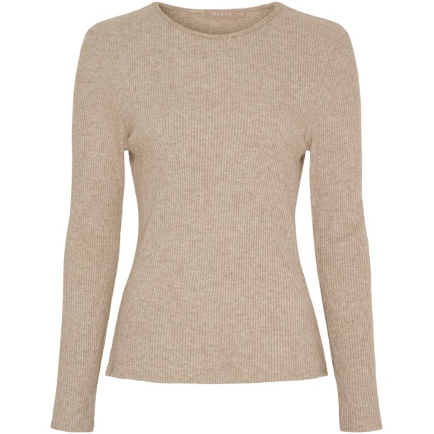 MDC -  MdcLunara Lang�rmet Bluse Camel Flere strs. 42% viskose, 30% polyester, 20% nylon, 8% lurex