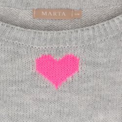 Marta Du Chateau - MdcClover Strik m. hjerteprint Gr�