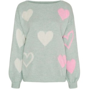 Marta Du Chateau -  MdcAmarante Strik m. hjerter turkis 