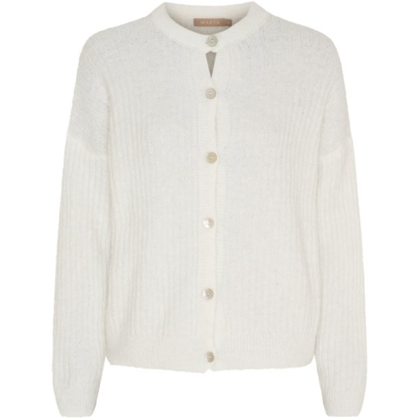 Marta Du Chateau - MdcFrederikke Strik Cardigan Hvid