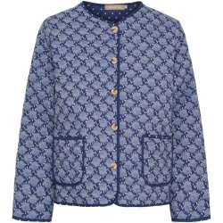 MDC - MdcAvril Jakke m. blomster Navy 50% bomuld, 50% polyester Flere strs.