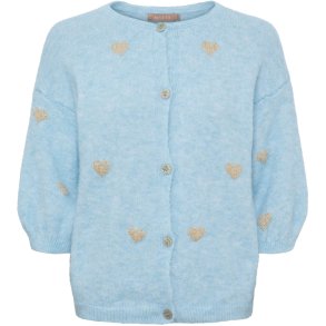 Marta Du Chateau - MdcParisa Strikcardigan m. hjerter Lysebl�