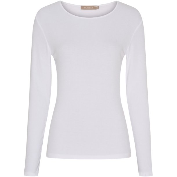 Marta Du Chateau - MdcAster Lang�rmet Bluse Hvid