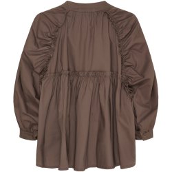 Marta Du Chateau - MdcJoelle Skjorte m. rynkedetaljer Brun Onesize