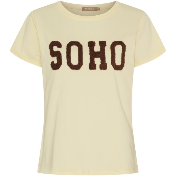 MDC - MdcHerdis T-Shirt "SOHO" Gul/Brun 90% bomuld, 10% elastan Flere strs.