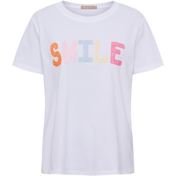 Marta Du Chateau - MdcVespera T-Shirt "Smile" Hvid