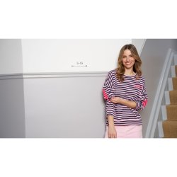 Marta Du Chateau - MdcIsabeau Bluse m. striber "Namaste" Pink Flere strs.