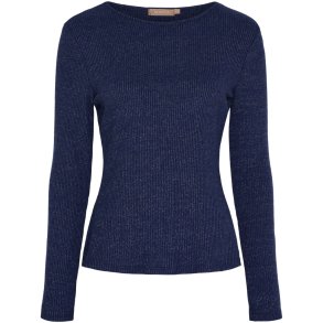 MDC -  MdcLunara Lang�rmet Bluse Navy Flere strs. 42% viskose, 30% polyester, 20% nylon, 8% lurex