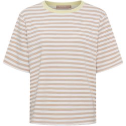 Marta Du Chateau - MdcJamila T-Shirt m. striber Beige/Gul Flere strs.