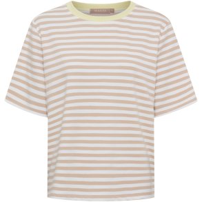 Marta Du Chateau - MdcJamila T-Shirt m. striber Beige/Gul Flere strs.
