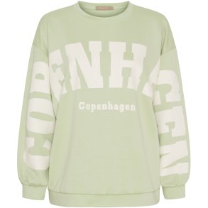 Marta Du Chateau - MdcHibiscus Sweatshirt Gr�n/Offwhite
