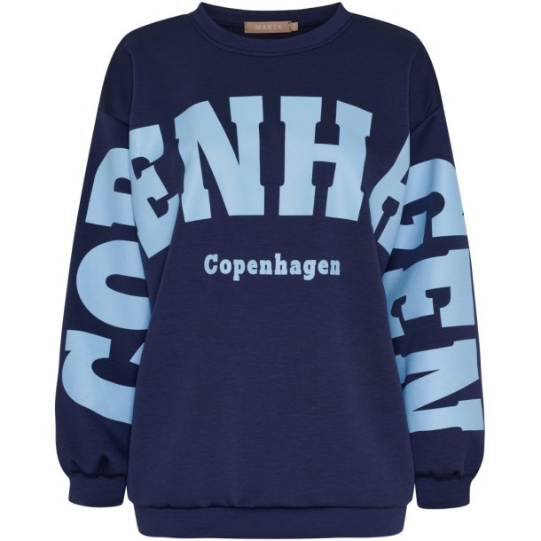 Marta Du Chateau -  MdcHibiscus Sweatshirt Navy/Sky