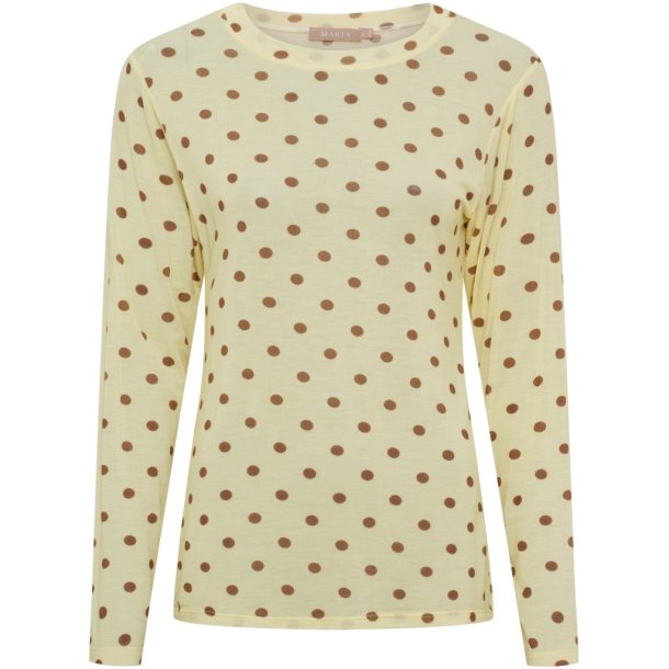 Marta Du Chateau - MdcElissa Top m. prikker Gul Flere strs.