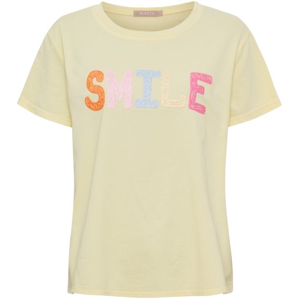 Marta Du Chateau - MdcVespera T-Shirt "Smile" Gul.
