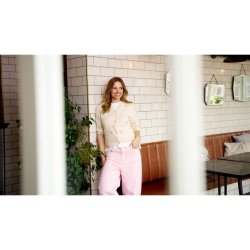 Marta Du Chateau - MdcParisa Strikcardigan m. hjerter Beige