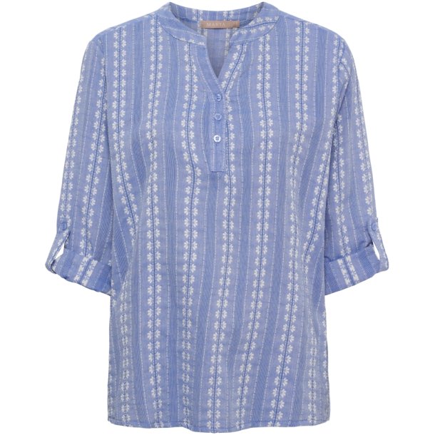 Marta Du Chateau - MdcJaylene Skjorte m. blomster motiv Bl� 