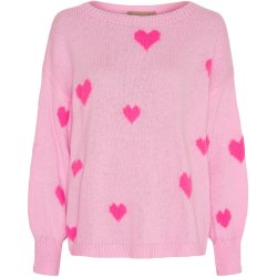 Marta Du Chateau - MdcClover Strik m. hjerteprint Pink