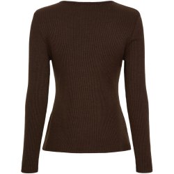 Marta Du Chateau - MdcLunara Lang�rmet Bluse M�rkebrun