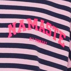 Marta Du Chateau - MdcIsabeau Bluse m. striber "Namaste" Pink Flere strs.