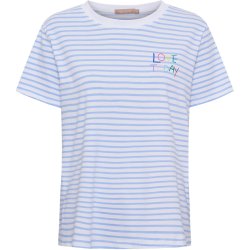 Marta Du Chateau - MdcFiora T-Shirt m. striber og tryk Bl�.