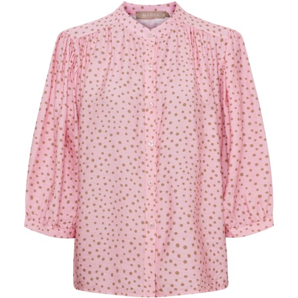 Marta Du Chateau - MdcDestiny Bluse m. prikker Rosa Flere strs.