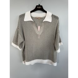 Marta Du Chateau - MdcNayeli Strik Gr�/hvid 