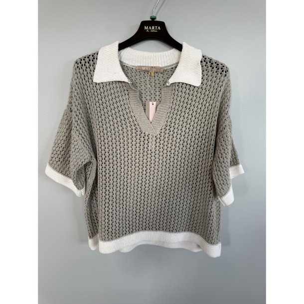 Marta Du Chateau - MdcNayeli Strik Gr�/hvid 