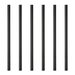 Lyngby Glas - Glas sugerr sort st. m/6stk. L: 14,5cm