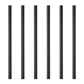 Lyngby Glas - Glas sugerr sort st. m/6stk. L: 14,5cm