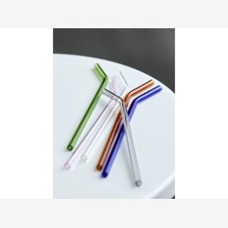 Lyngby Glas - Glas sugerr sort st. m/6stk. L: 14,5cm