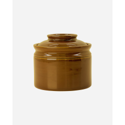 Nicolas Vah - Saltkrukke m/lg Mokka Stentj H: 7.8 cm. D: 10.5 cm.