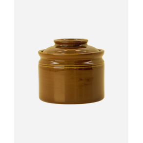 Nicolas Vah - Saltkrukke m/lg Mokka Stentj H: 7.8 cm. D: 10.5 cm.