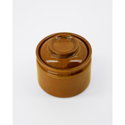 Nicolas Vah - Saltkrukke m/lg Mokka Stentj H: 7.8 cm. D: 10.5 cm.