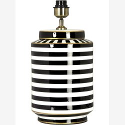 PR HOME - Gatsby lampefod, sort/hvid, 43 cm