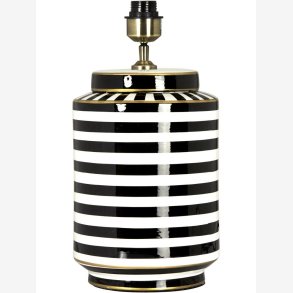 PR HOME - Gatsby lampefod, sort/hvid, 43 cm