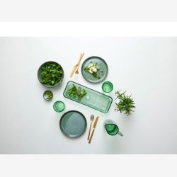 BITZ - Pastaskl Sort/Grn 20xH6cm Stentj.