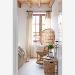 J-Line - Fisk p� fod Tr� Teak Naturlig 37x25x8 cm.