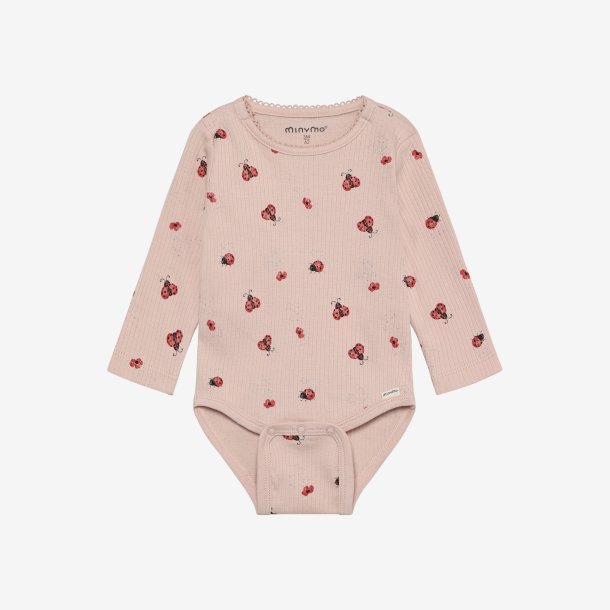 Minymo - Body - Lang�rmet i rib m. Marieh�nne print