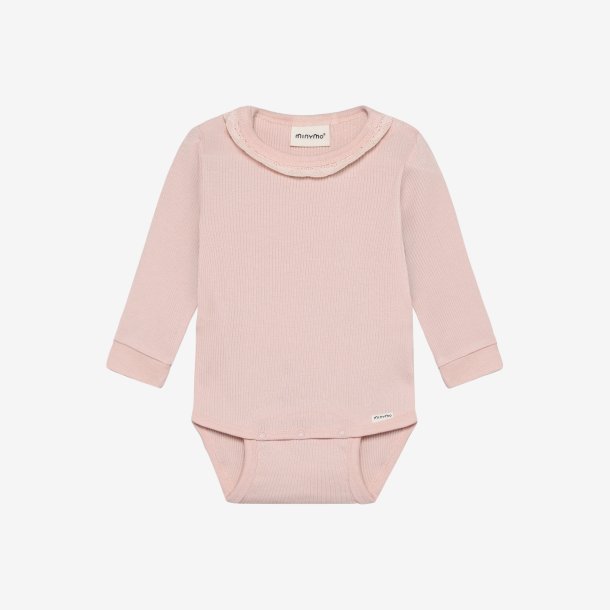 Minymo - Body Rib Lyser�d - Lang�rmet i rib m. blondekant