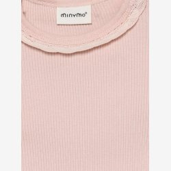 Minymo - Body Rib Lyser�d - Lang�rmet i rib m. blondekant