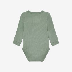 Minymo - Body Rib Gr�n - Lang�rmet i rib.