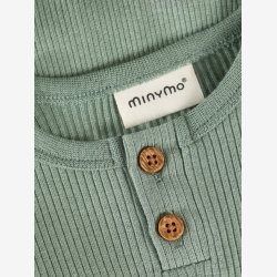 Minymo - Body Rib Gr�n - Lang�rmet i rib.