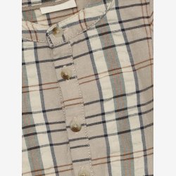 Minymo - Bodyskjorte - Lang�rmet med ternet print.